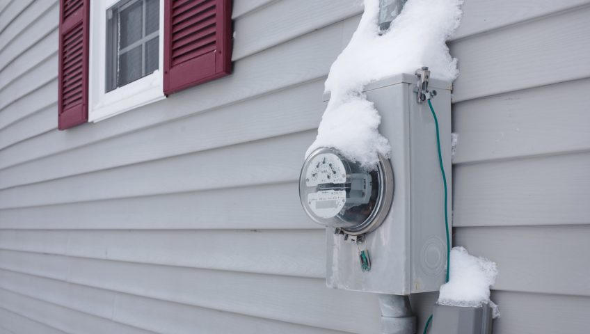 Frozen Electrical Utility Meter