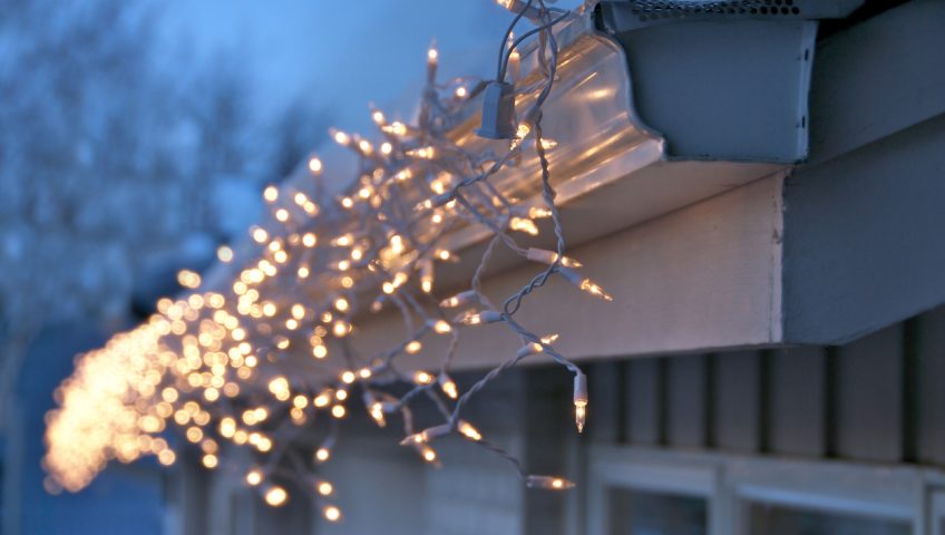 Christmas Lights Eavestrough